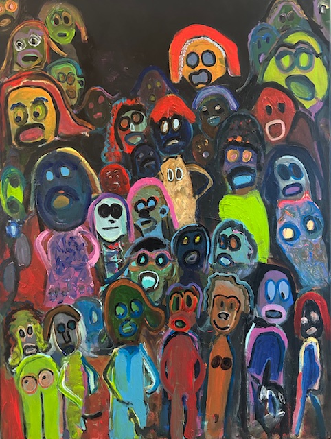 De mensjes gestapeld