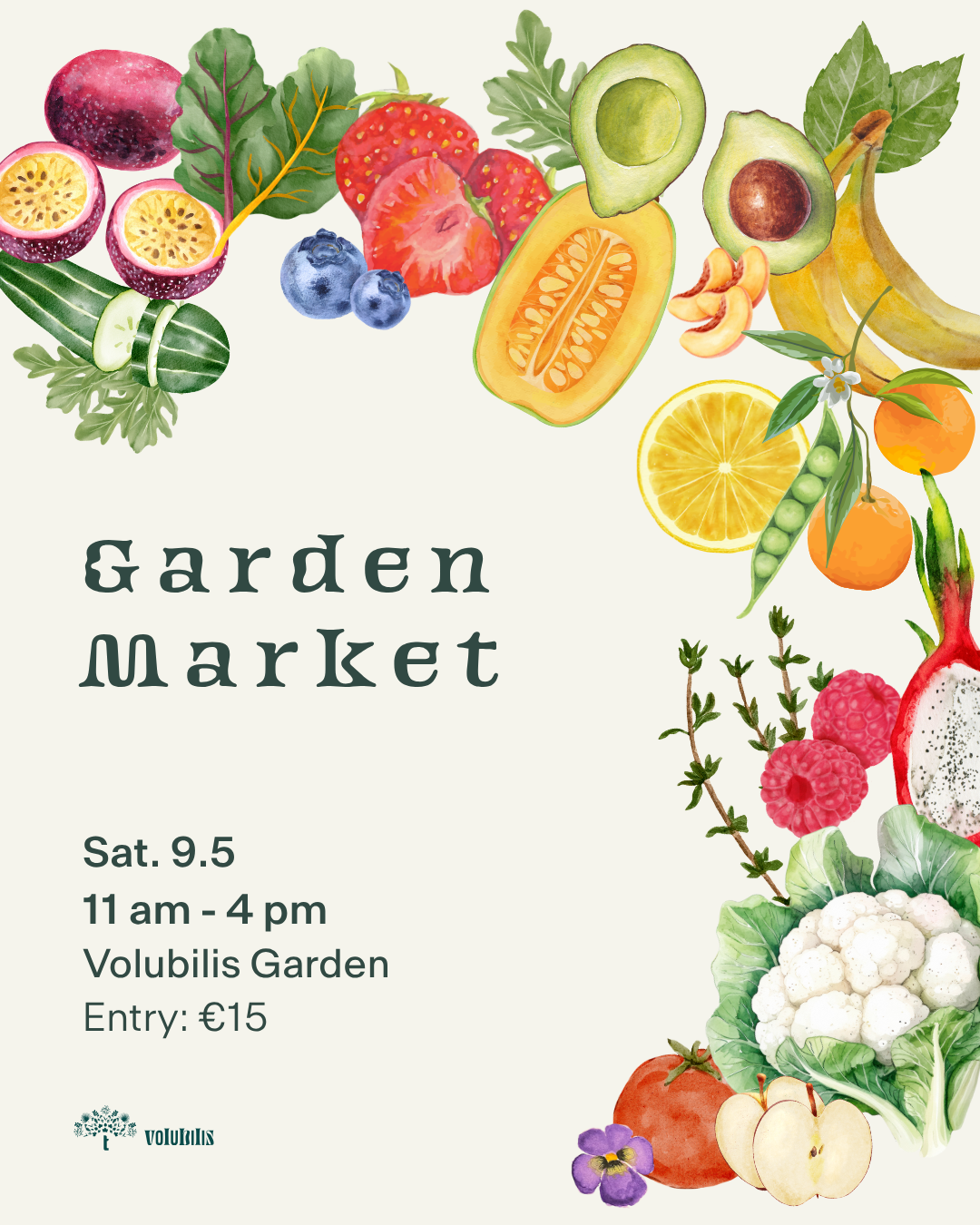Garden market 09.05 poster