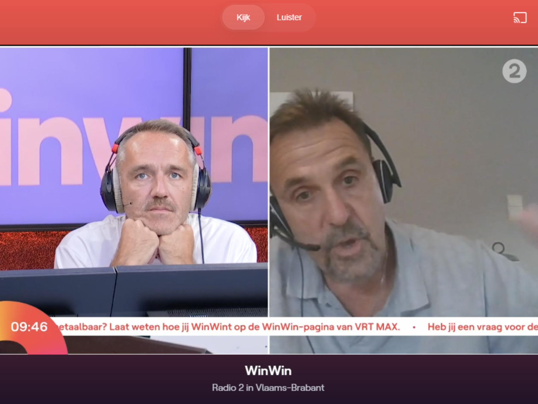 Onze ambassadeur tijdens een interview door Xavier Teveirne van WinWin