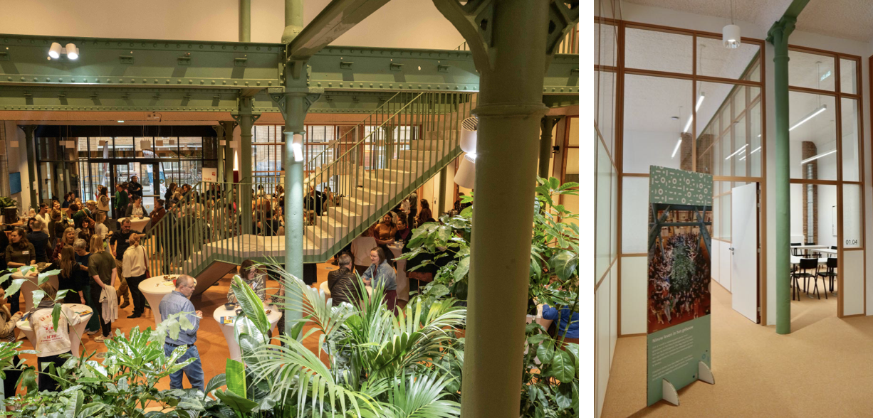 Collage met afbeeldingen van nieuwe locatie in Aalst.