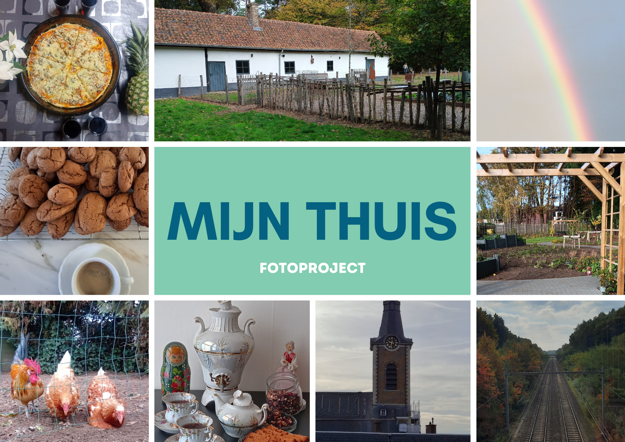 Een fotocollage rond het thema "Mijn Thuis"