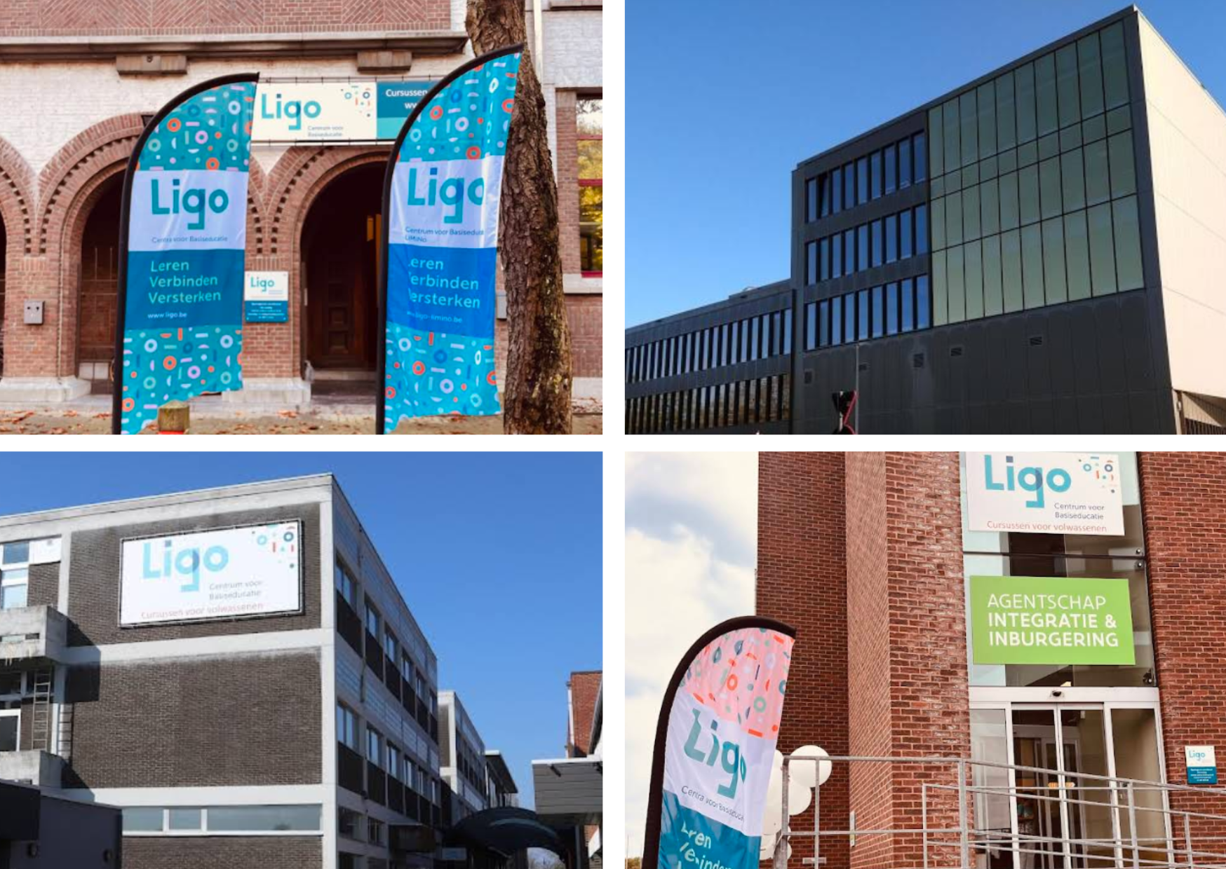 Fotocollage van leslocaties van Ligo LiMiNo