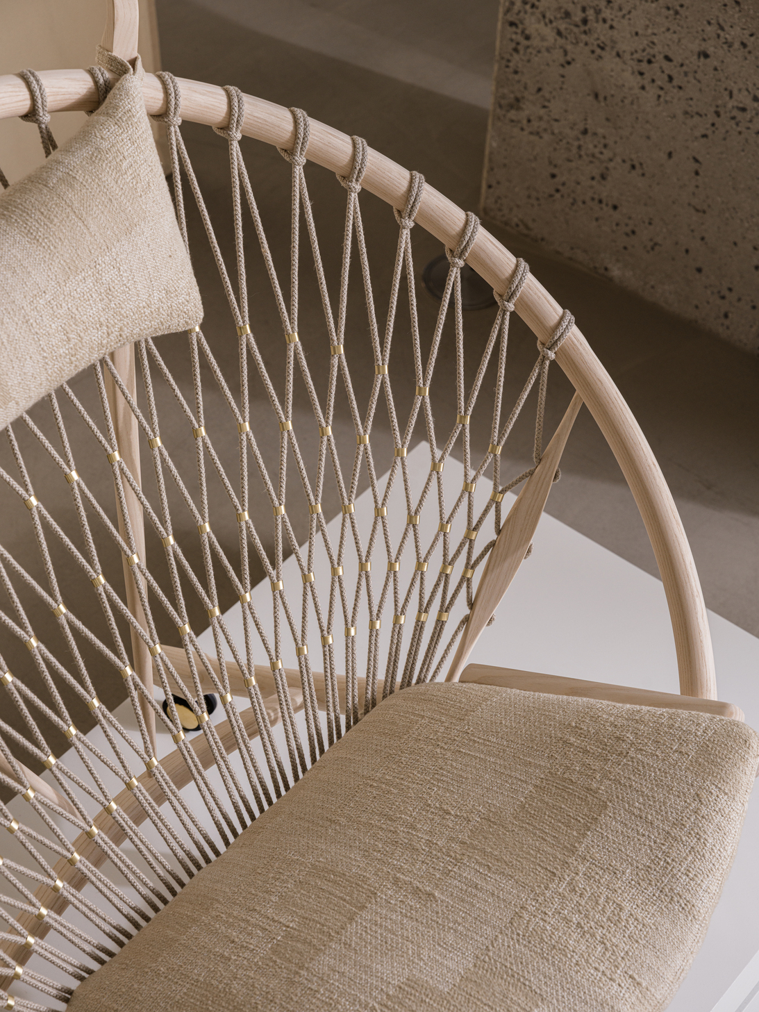 Circle Chair by PP Mobler upholstered in Manduka from the Azimuth fabric collection 2026 by Designs of the Time