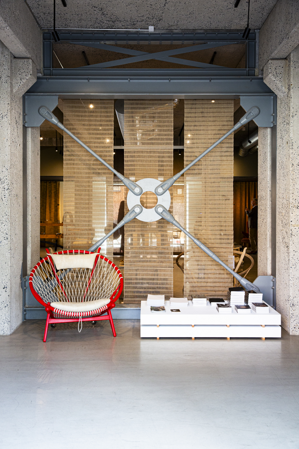 Circle Chair by PP Mobler upholstered in Manduka, Room Dividers in Simanta from the Azimuth fabric collection 2026 by Designs of the Time