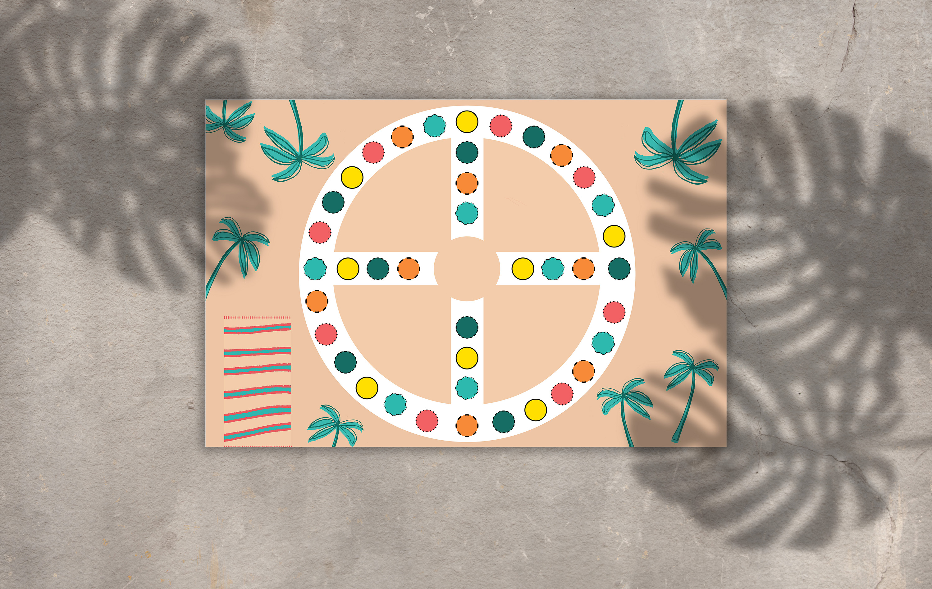 illustratie van het spelbord van dromen over reizen