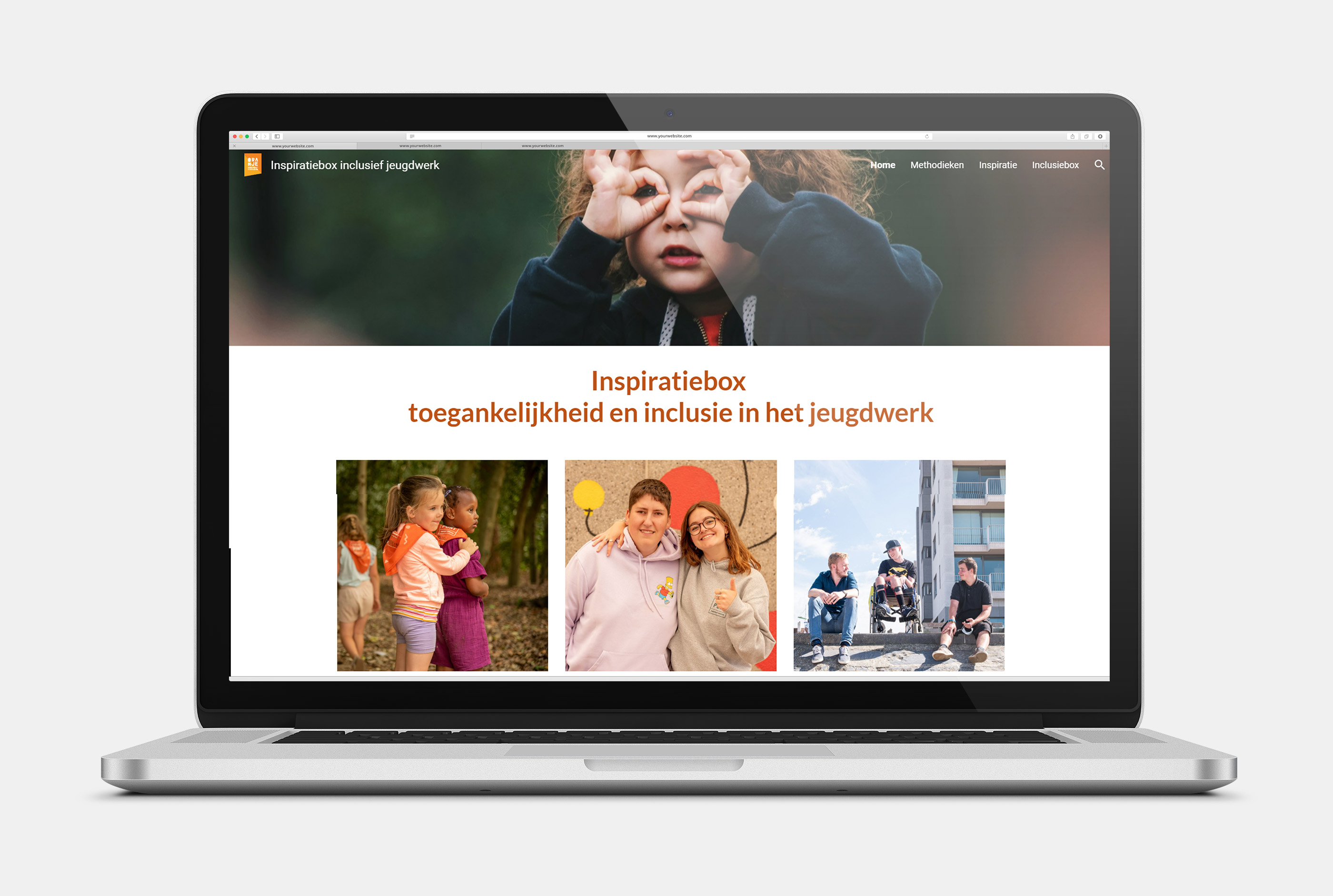 Digitale inspiratiebox staat open op het scherm van een laptop