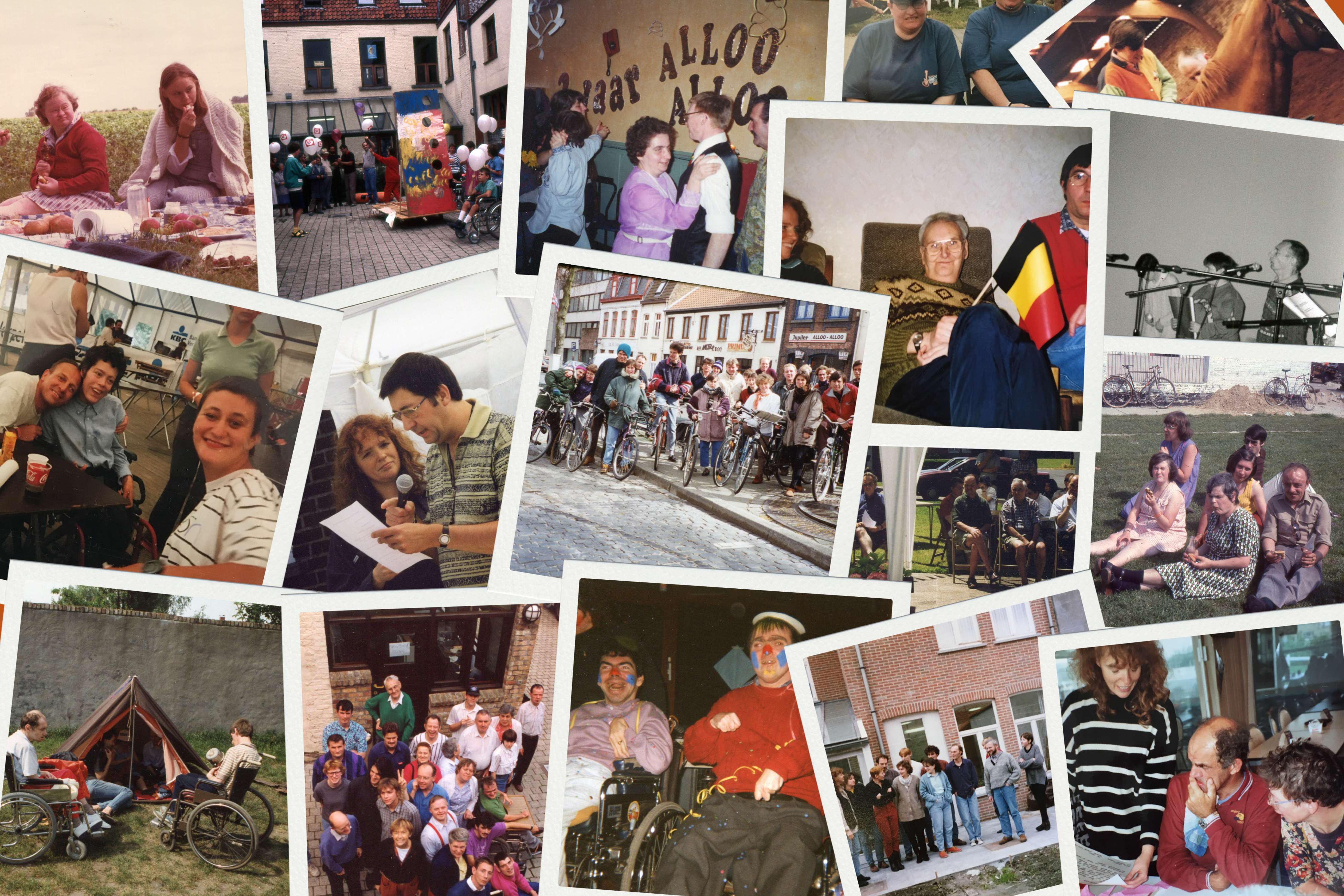 Een collage van oude foto's van Oranje.