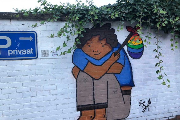 Muurschildering in Halle-Vilvoorde