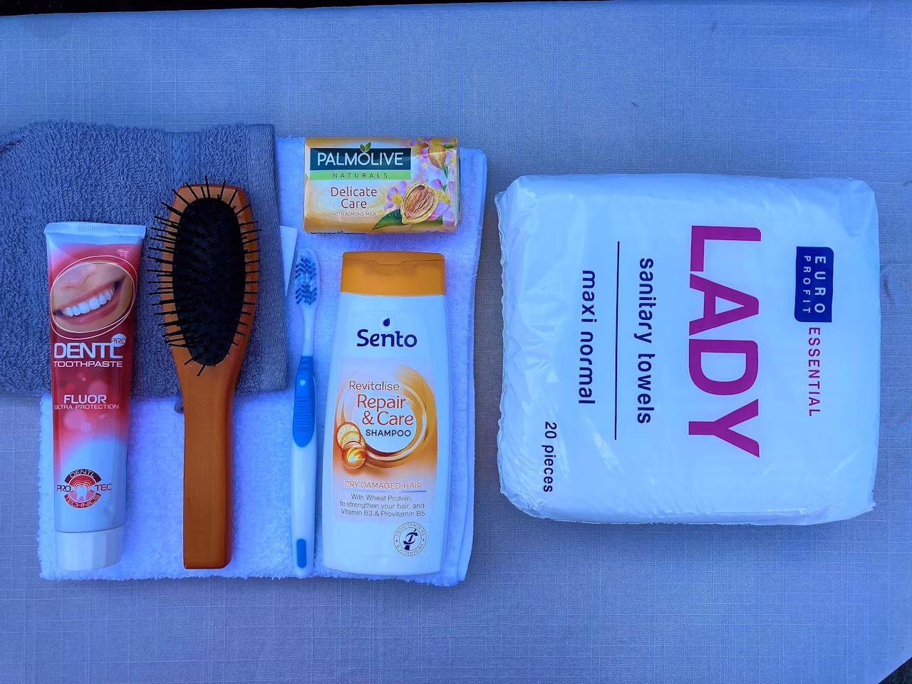 Sanitair pakket voor vrouwen