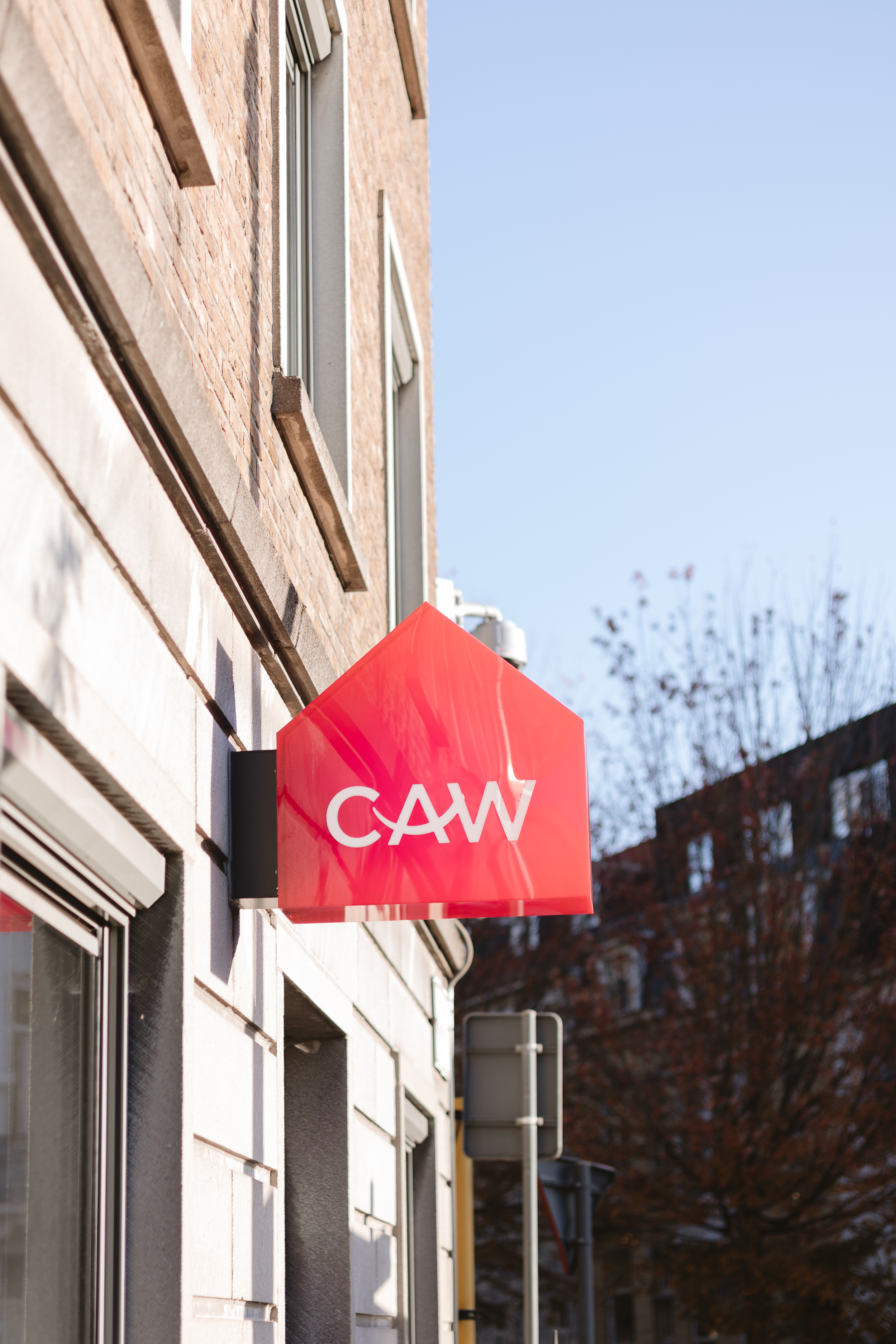 lichtbak aan CAW huis