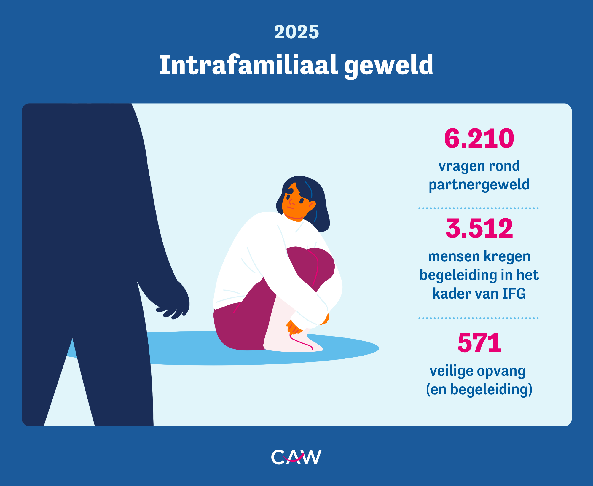 Cijfers CAW Intrafamiliaal Geweld