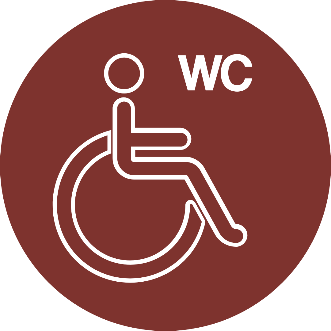 Icoon rolstoeltoegankelijk toilet Hotel O'mer
