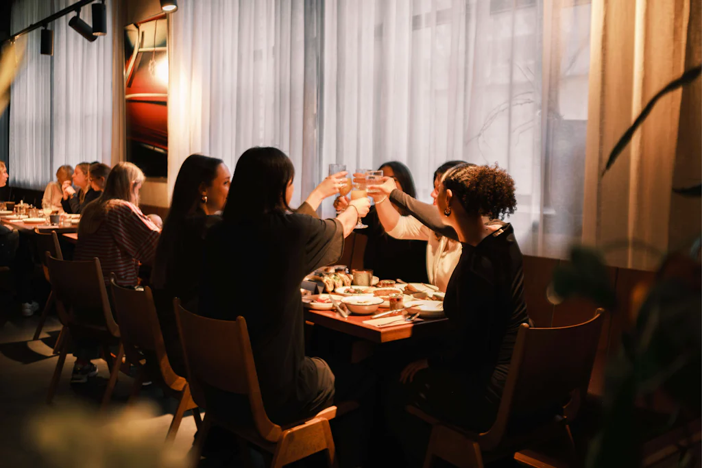 People enjoying brunch