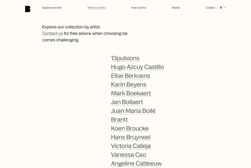 Bernice artists list