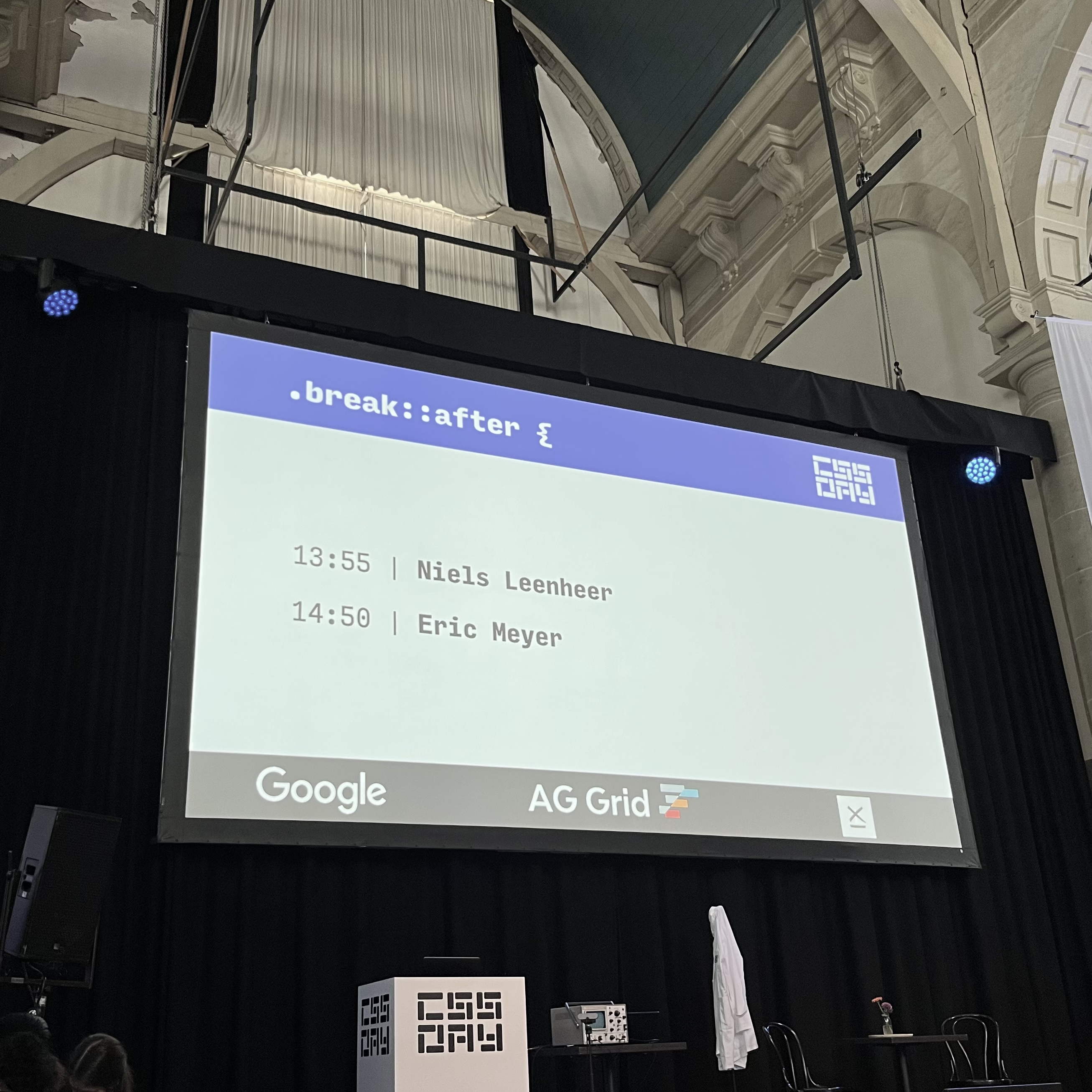 Slides announcing the talks by Niels Leenheer and Eric Meyer