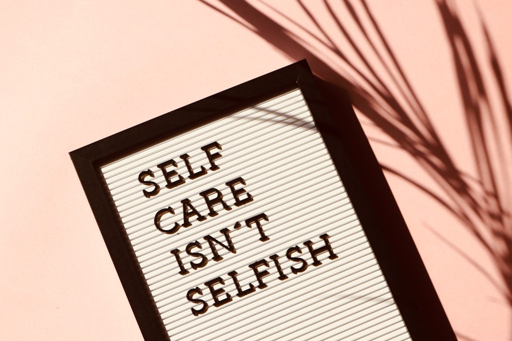 Self care is not selfish quote rond zelfzorg