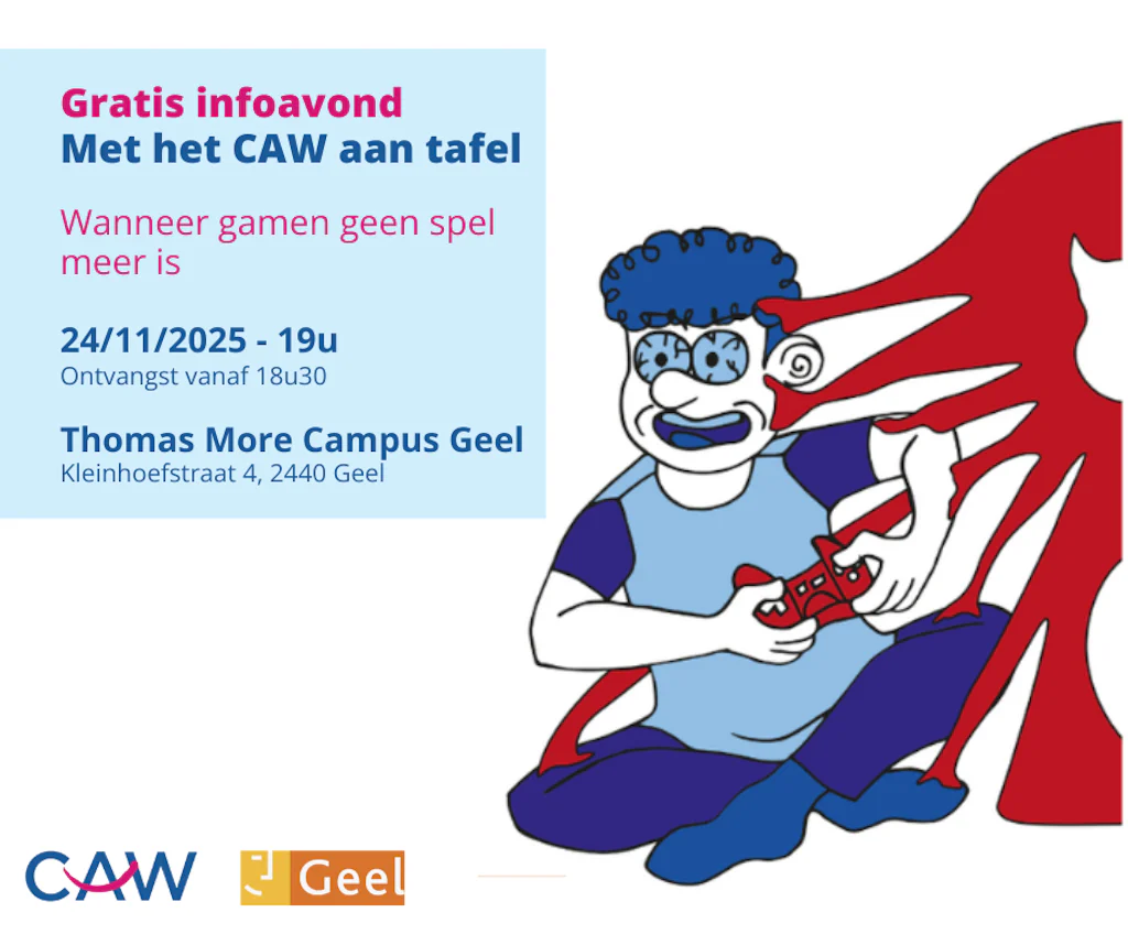 Infoavond: Met het CAW aan tafel: Wanneer gamen geen spel meer is