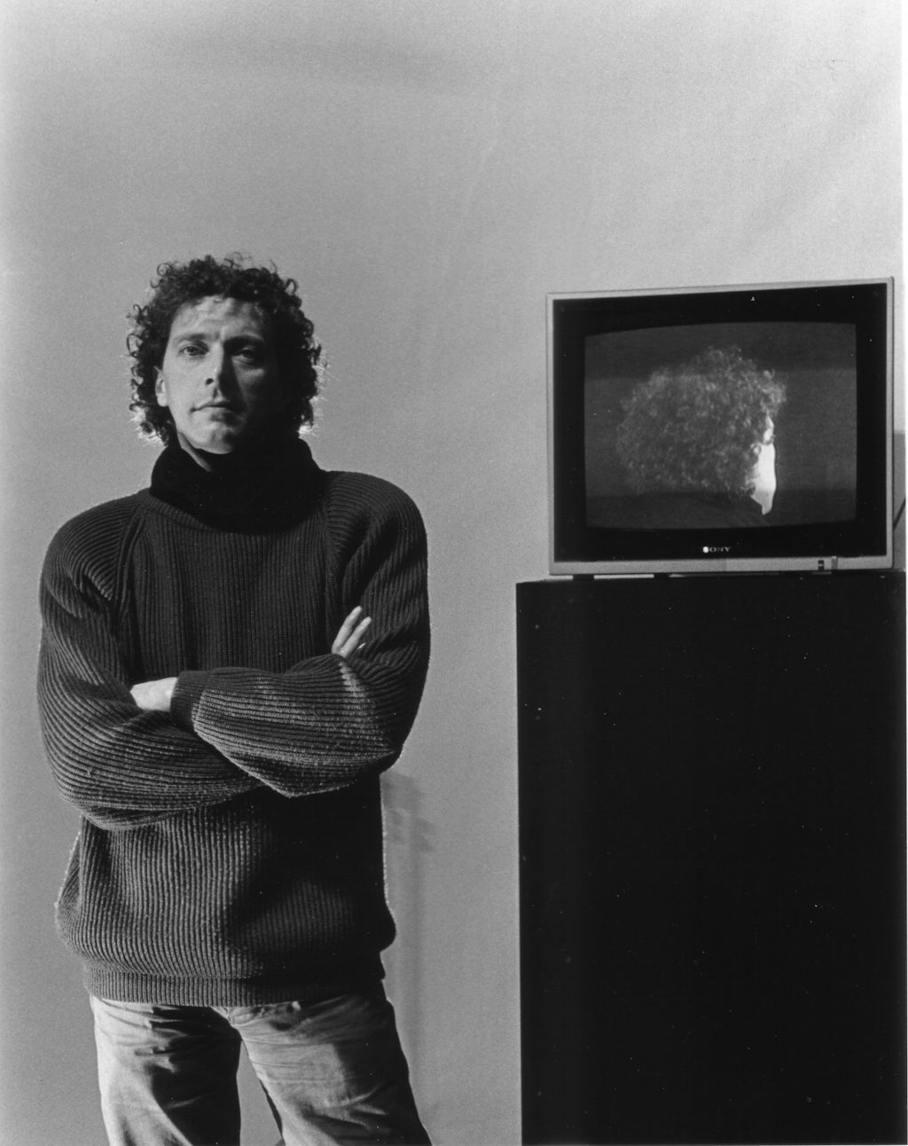 Hugo Roelandt, Zelfportret met monitor, 1992