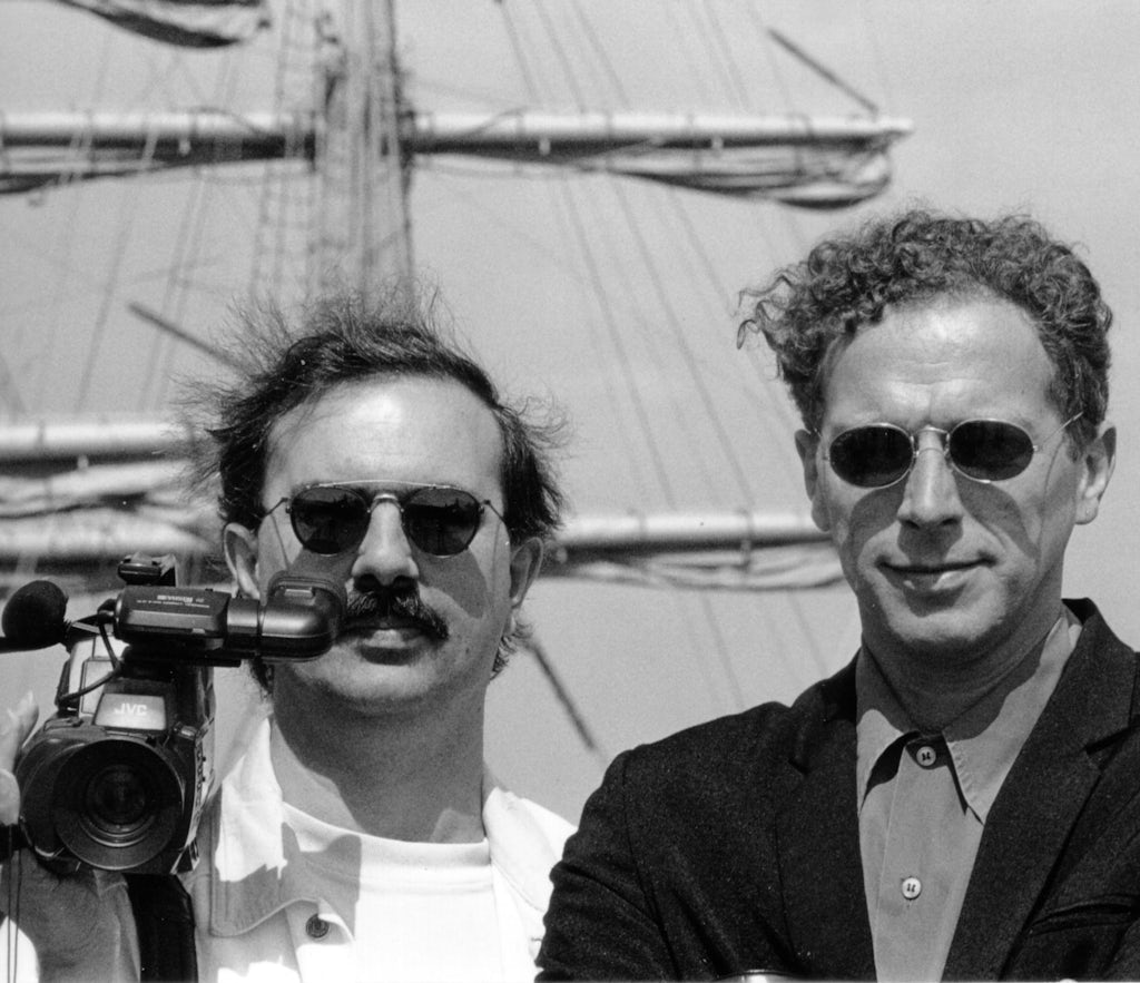 Marc Holthof (links) met Hugo Roelandt, begin 1990