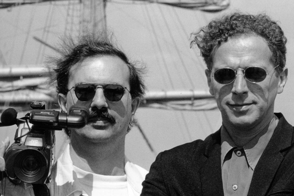 Marc Holthof (links) met Hugo Roelandt, begin 1990