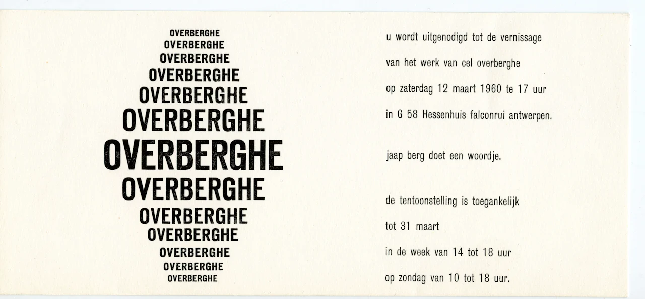 Cel Overberghe’s archive | The Flemish Centre for Art Archives | CKV